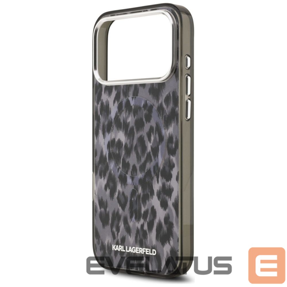 Back panel cover Karl Lagerfeld Karl Lagerfeld IML Leopard Pattern MagSafe Case for iPhone 17 Pro Max - Black