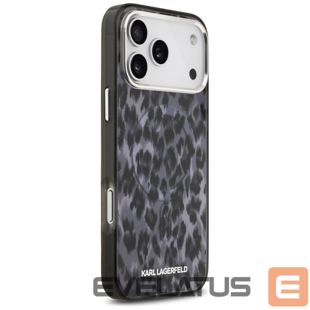Back panel cover Karl Lagerfeld Karl Lagerfeld IML Leopard Pattern MagSafe Case for iPhone 17 Pro Max - Black
