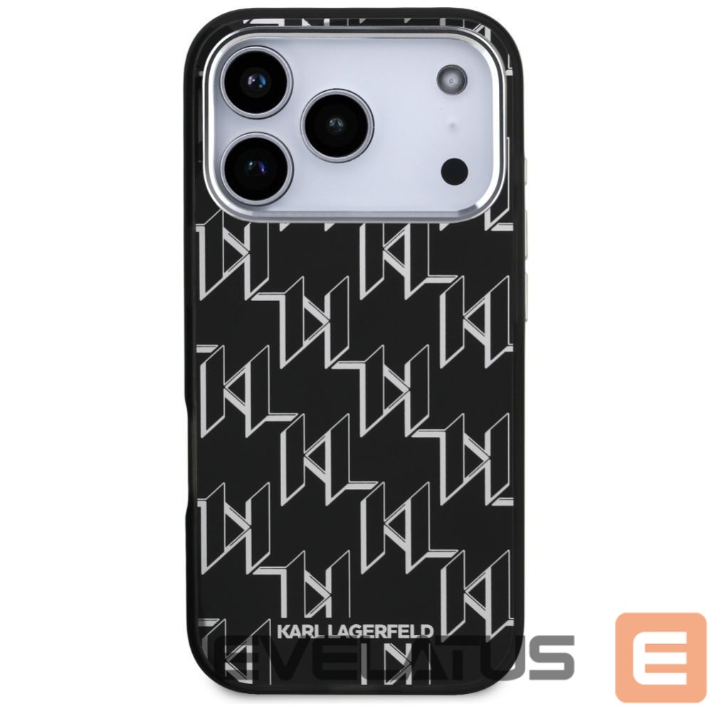 Back panel cover Karl Lagerfeld Karl Lagerfeld IML KL Monogram MagSafe Case for iPhone 17 Pro - Black