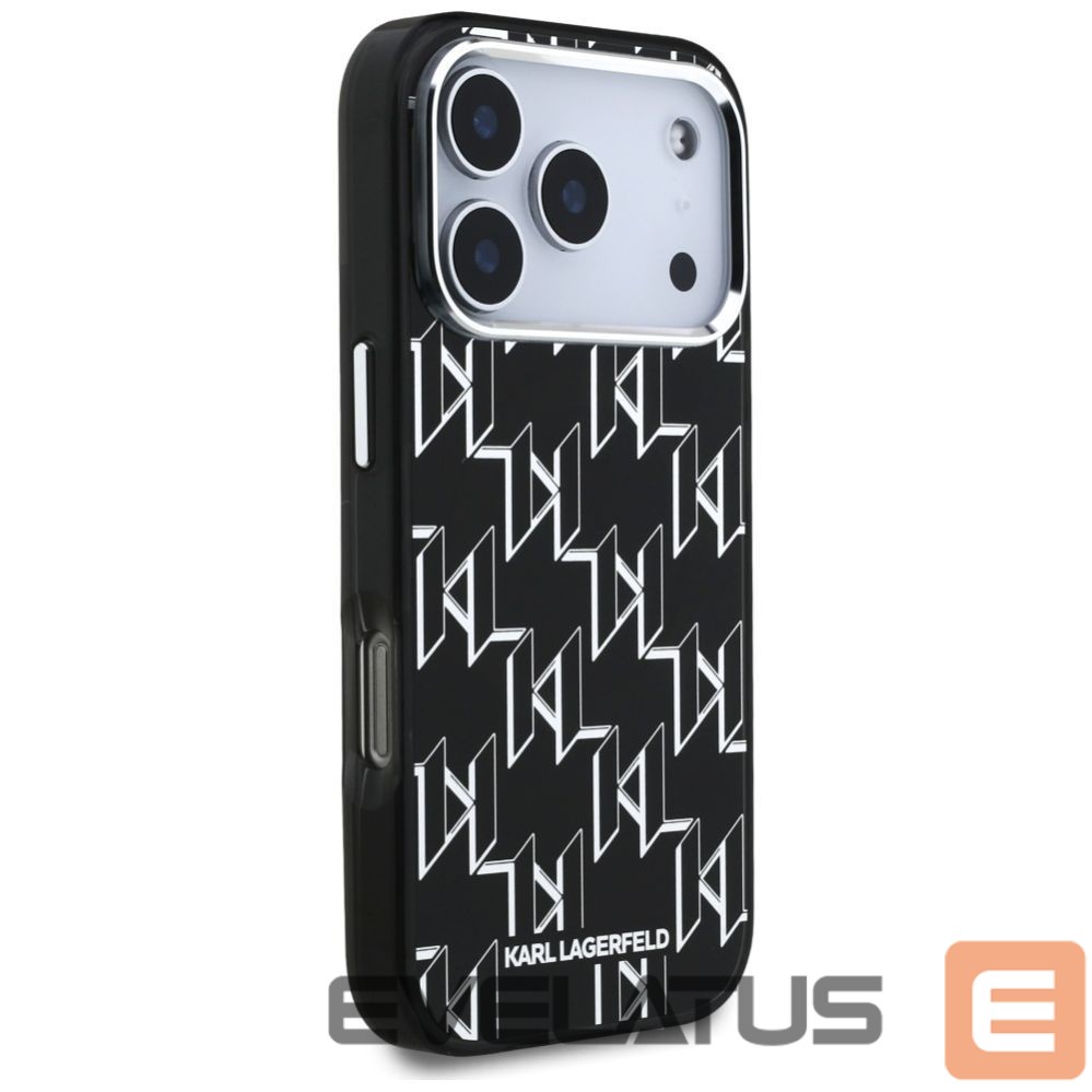 Back panel cover Karl Lagerfeld Karl Lagerfeld IML KL Monogram MagSafe Case for iPhone 17 Pro - Black