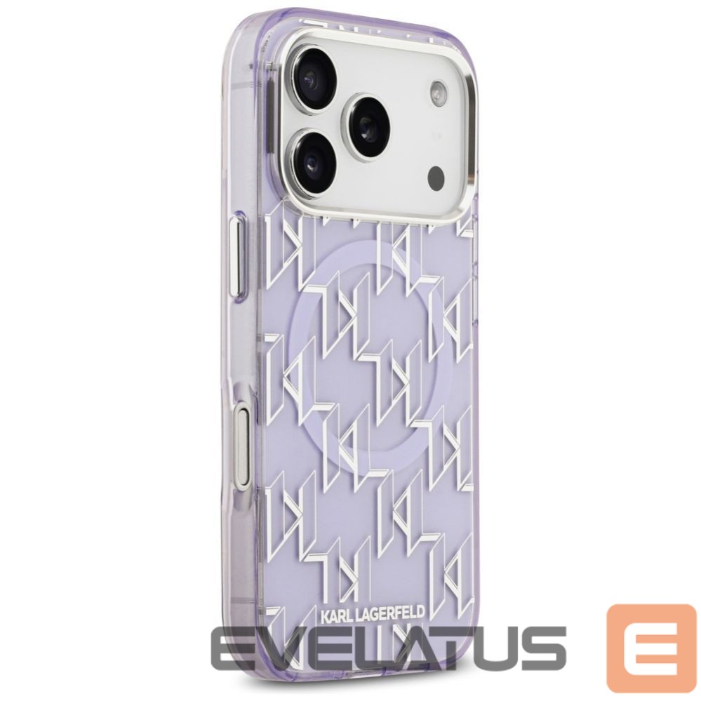 Back panel cover Karl Lagerfeld Karl Lagerfeld IML KL Monogram MagSafe Case for iPhone 17 Pro - Purple