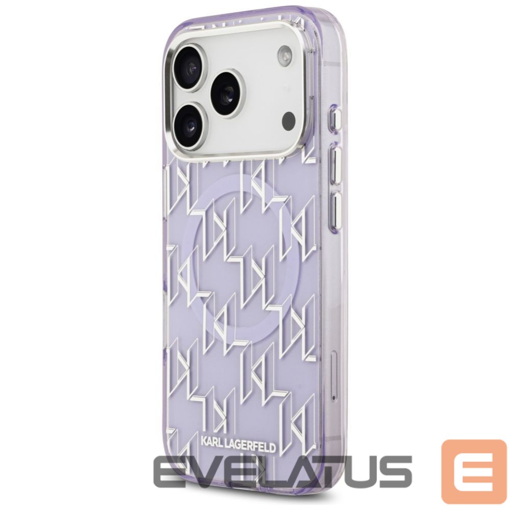 Back panel cover Karl Lagerfeld Karl Lagerfeld IML KL Monogram MagSafe Case for iPhone 17 Pro - Purple