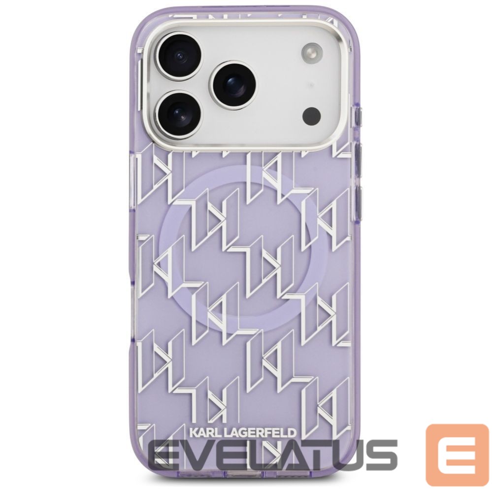 Back panel cover Karl Lagerfeld Karl Lagerfeld IML KL Monogram MagSafe Case for iPhone 17 Pro - Purple