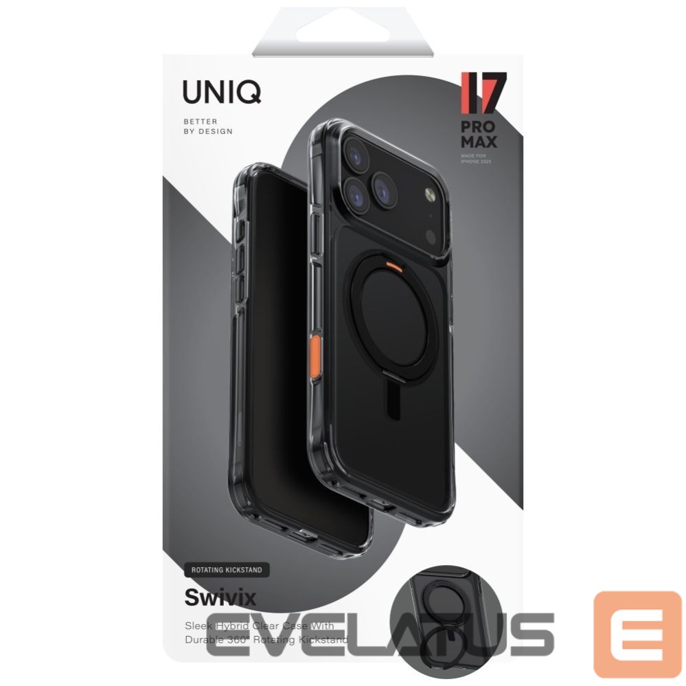Other goods UNIQ Uniq Swivix Rotating Kickstand 360 Case for iPhone 17 Pro Max - Black