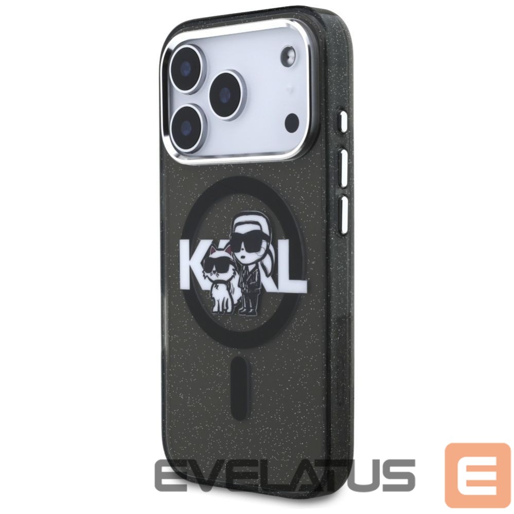 Other goods Karl Lagerfeld Karl Lagerfeld IML Glitter Karl & Choupette Sketch Logo MagSafe Case for iPhone 17 Pro - Black