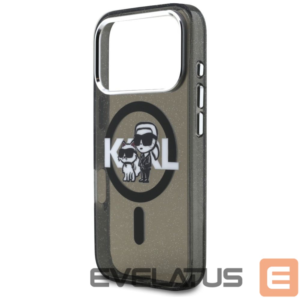 Other goods Karl Lagerfeld Karl Lagerfeld IML Glitter Karl & Choupette Sketch Logo MagSafe Case for iPhone 17 Pro - Black