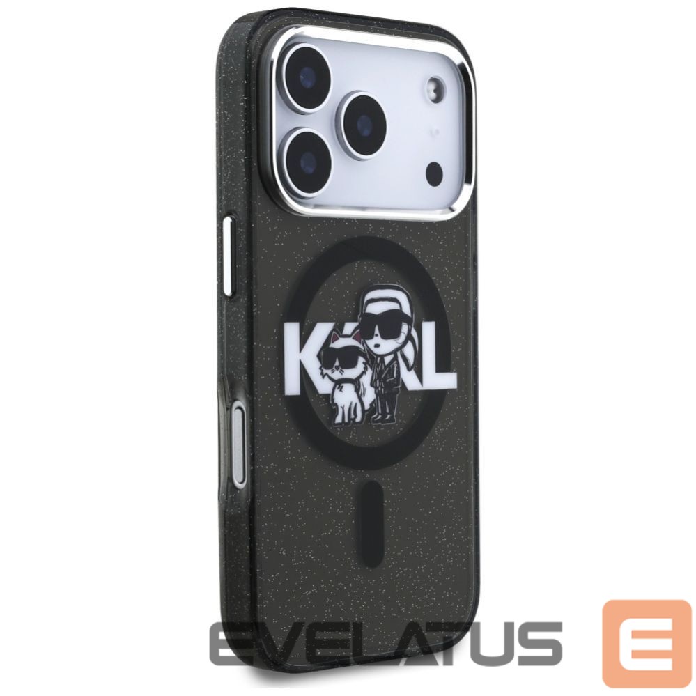 Other goods Karl Lagerfeld Karl Lagerfeld IML Glitter Karl & Choupette Sketch Logo MagSafe Case for iPhone 17 Pro - Black