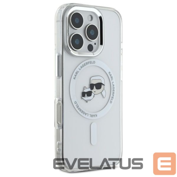 Other goods Karl Lagerfeld Karl Lagerfeld IML Metal Karl&Choupette Head MagSafe Case for iPhone 16 Pro Max - White