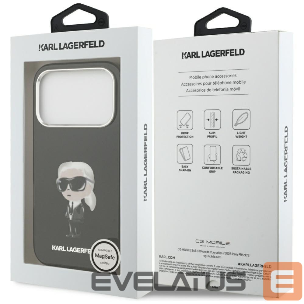 Other goods Karl Lagerfeld Karl Lagerfeld IML Aquarelle Karl & Logo MagSafe Case for iPhone 17 Pro - Black