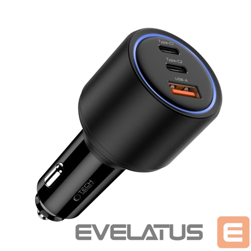 Other goods Tech-Protect CC04 3-port PD175W car charger - black