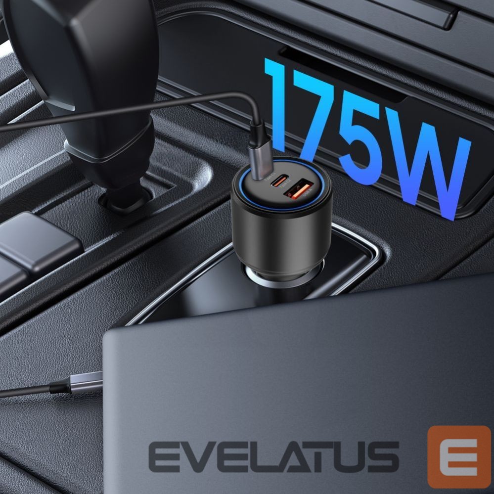 Other goods Tech-Protect CC04 3-port PD175W car charger - black