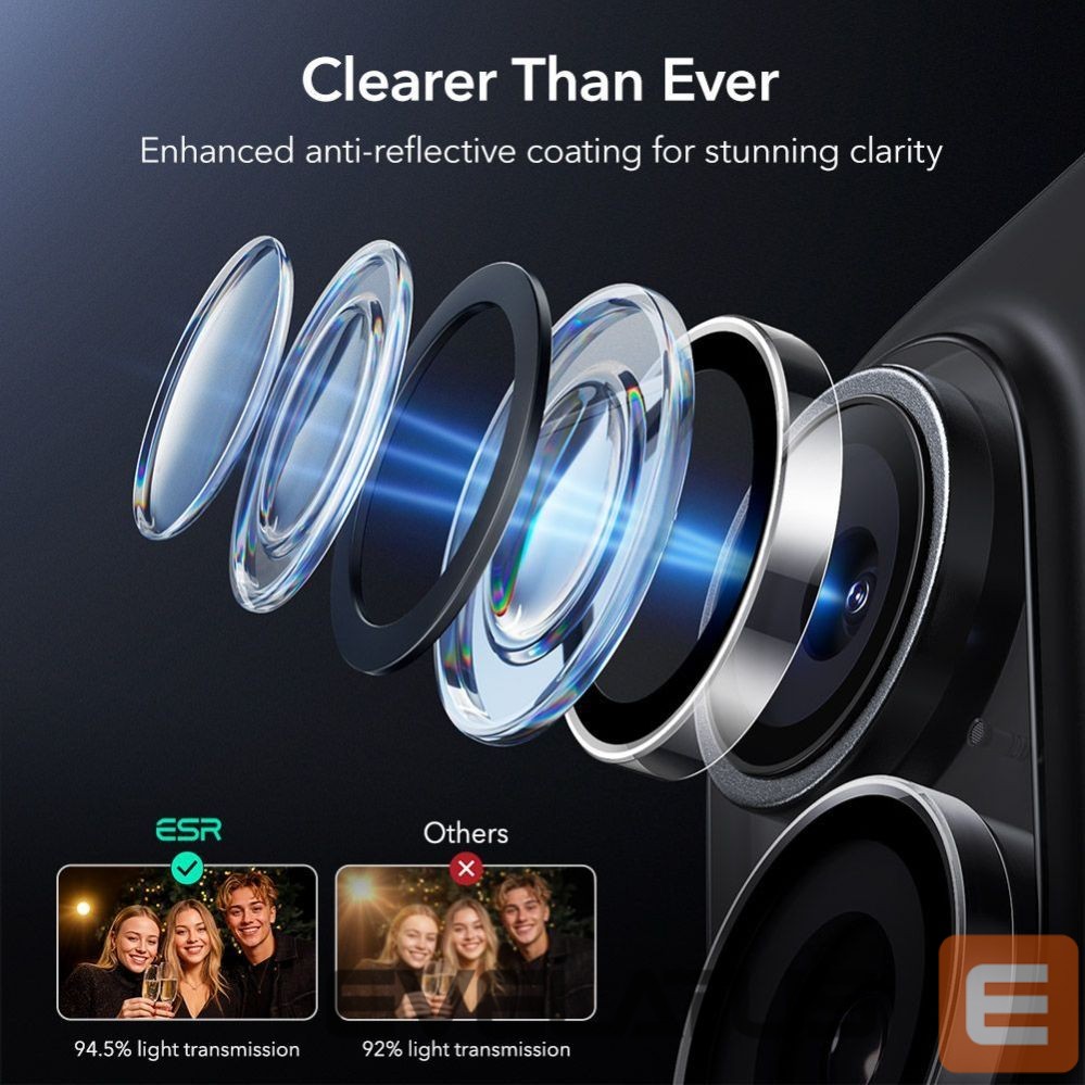 Other goods ESR ESR Armorite Camera Cover for iPhone 16 / 16 Plus / 17 - Transparent