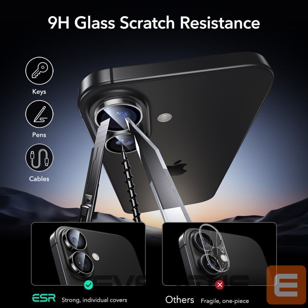 Other goods ESR ESR Armorite Camera Cover for iPhone 16 / 16 Plus / 17 - Transparent