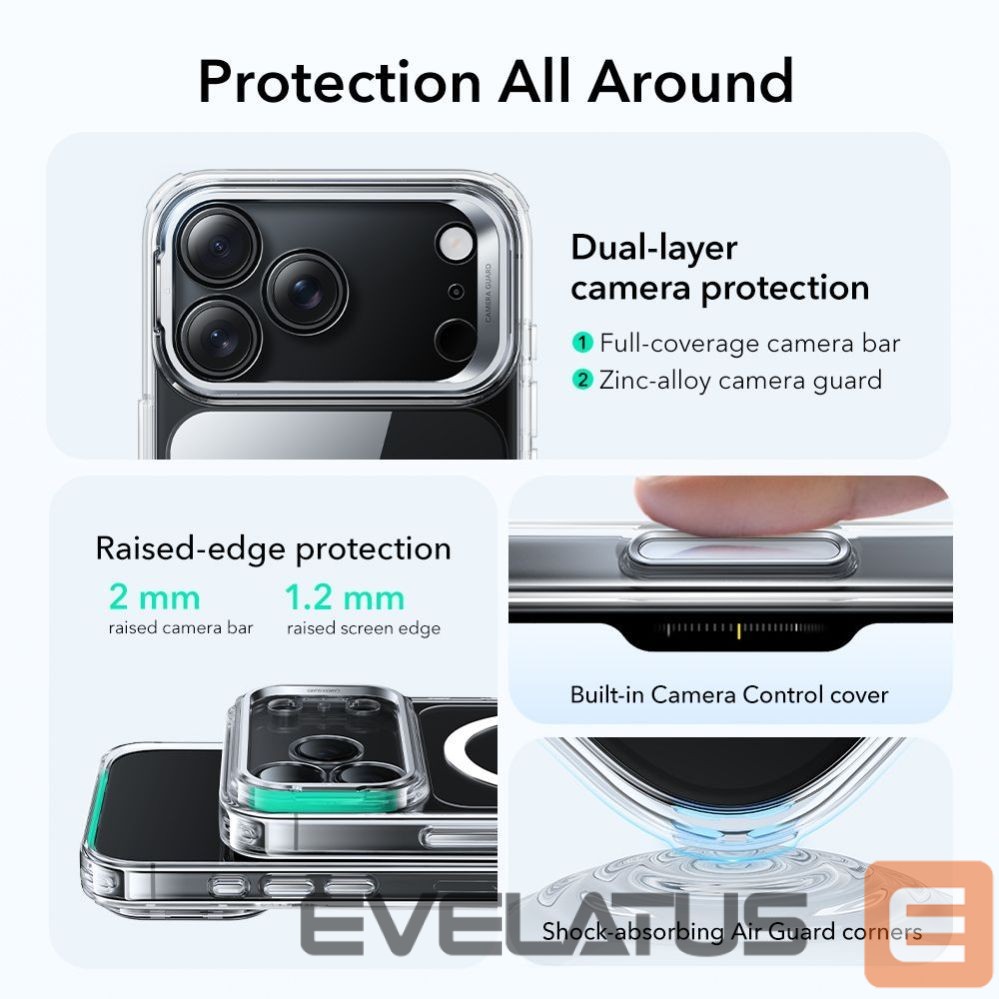 Other goods ESR ESR Classic Hybrid Kickstand MagSafe Case for iPhone 17 Pro - Clear