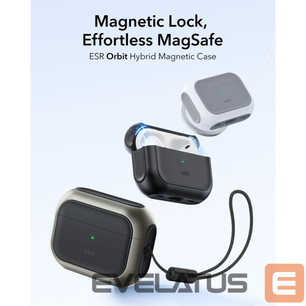 Other goods ESR ESR Orbit HaloLock MagSafe Case for AirPods Pro 3 - Gray & Black