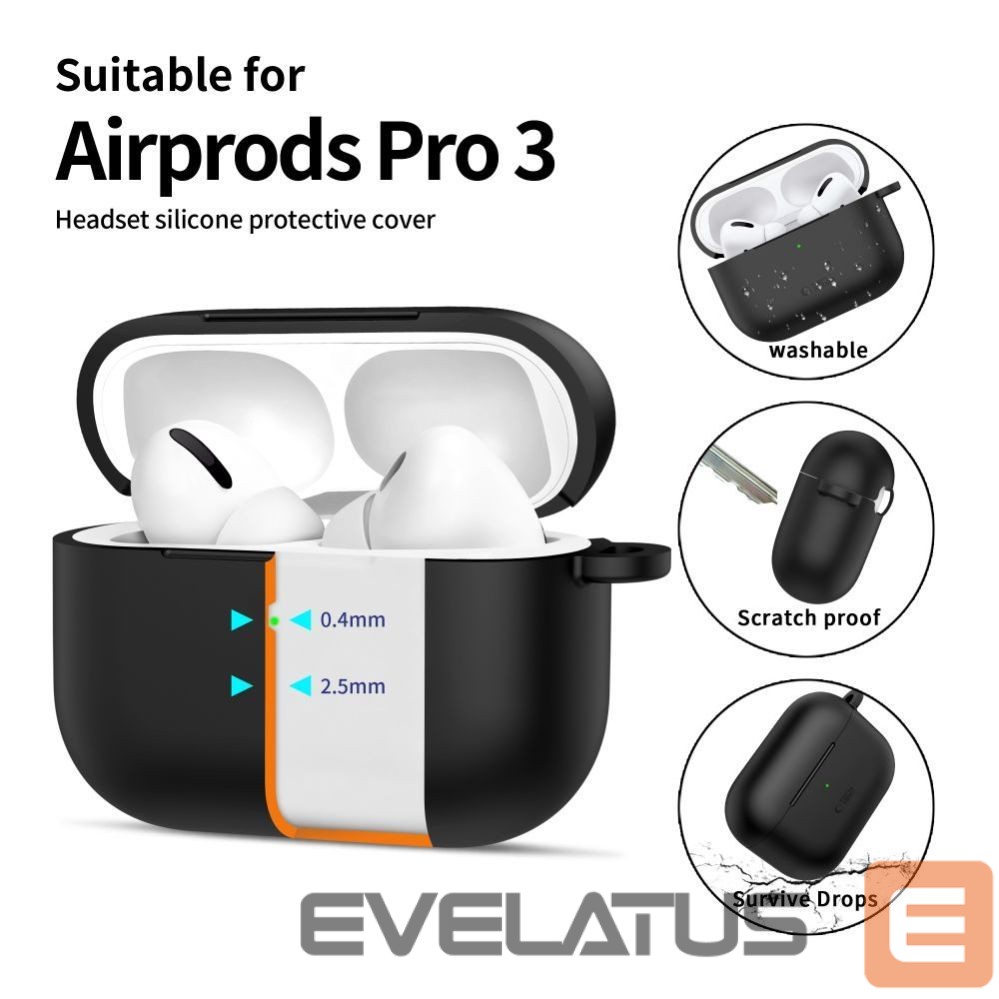 Other goods Tech-Protect Tech-Protect Silicone Hook Case for AirPods Pro 3 - Black