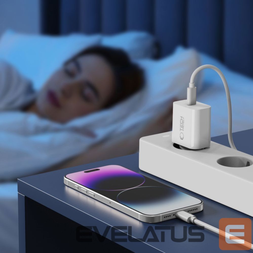 Other goods Tech-Protect Tech-Protect NC20W Wall Charger with 100 cm USB-C / Lightning Cable - White