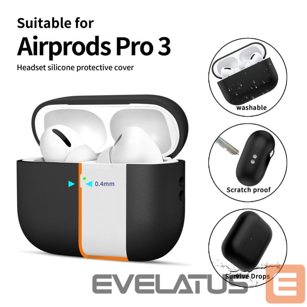 Other goods Tech-Protect Tech-Protect Silicone Case for AirPods Pro 3 - Black