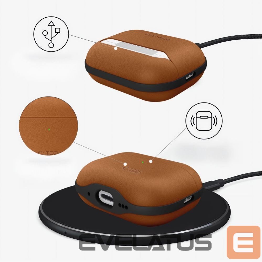 Other goods Tech-Protect Tech-Protect NaturalFit Case for AirPods Pro 3 - Brown