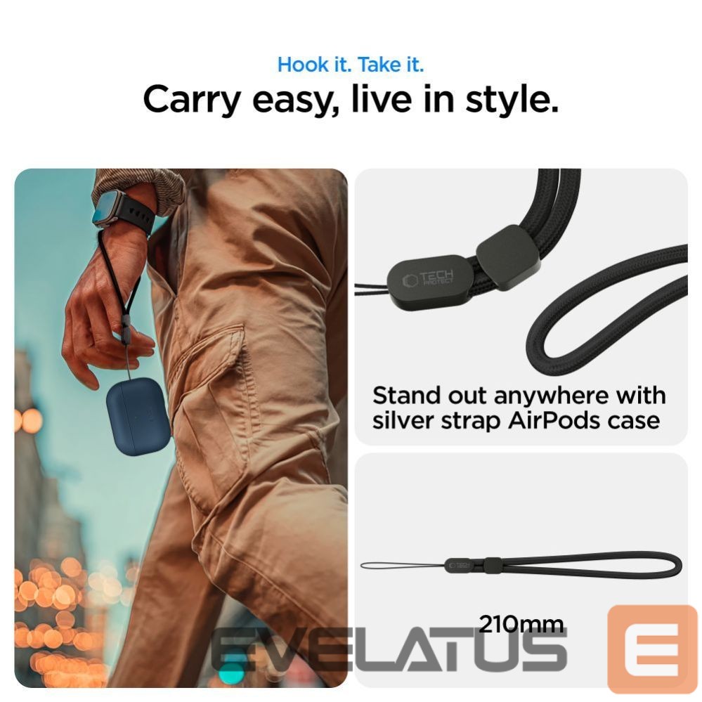 Other goods Tech-Protect Tech-Protect NaturalFit Case for AirPods Pro 3 - Navy Blue