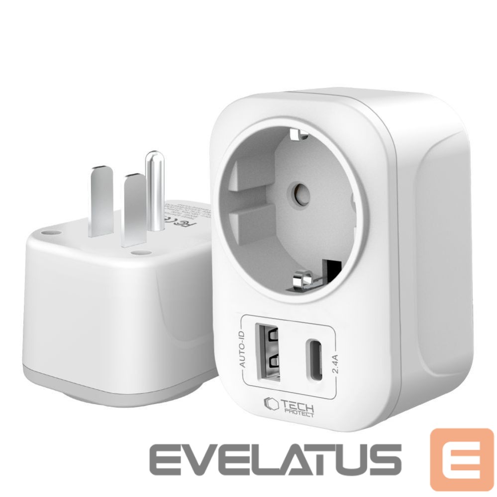 Other goods Tech-Protect Tech-Protect TA100 US Adapter - White