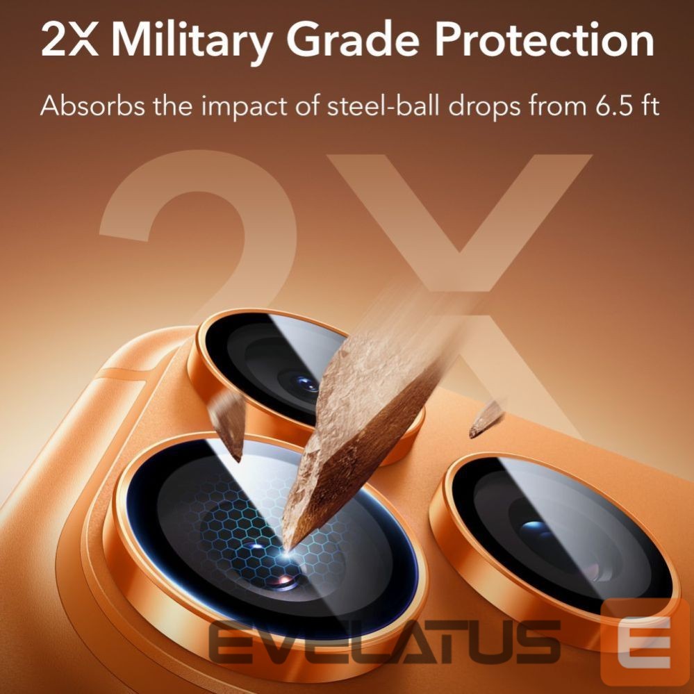 Other goods ESR ESR Armorite Camera Lens Glass for iPhone 17 Pro / Max / 15 Pro / Max / 16 Pro / Max / 17 Pro / Max - Orange