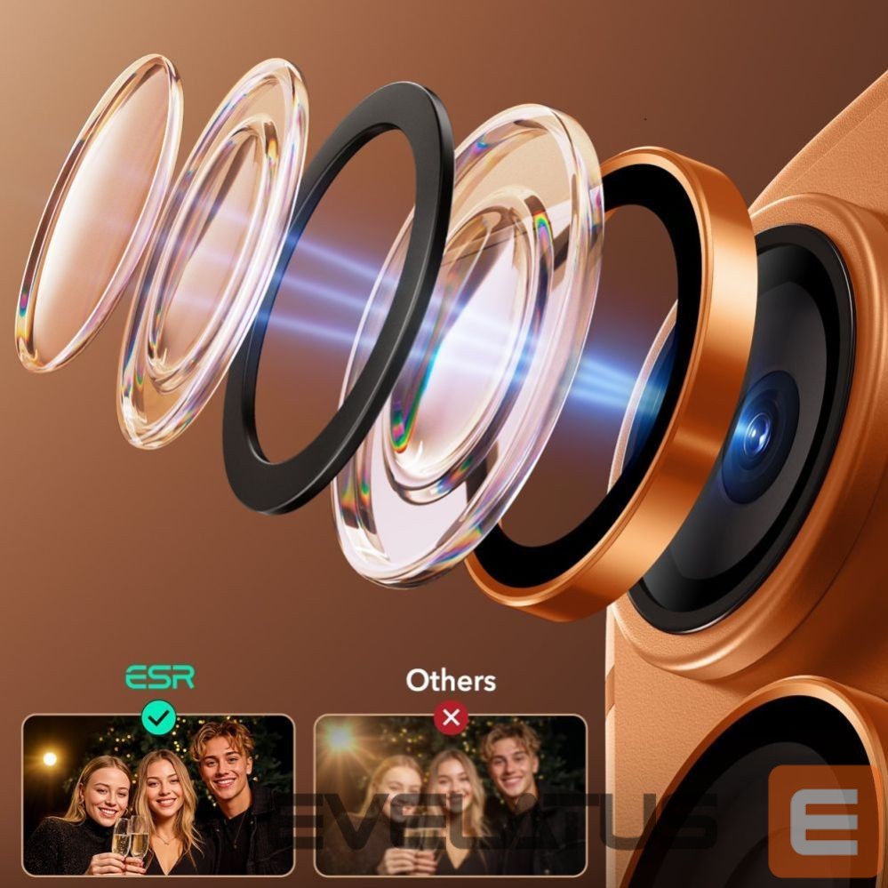Other goods ESR ESR Armorite Camera Lens Glass for iPhone 17 Pro / Max / 15 Pro / Max / 16 Pro / Max / 17 Pro / Max - Orange
