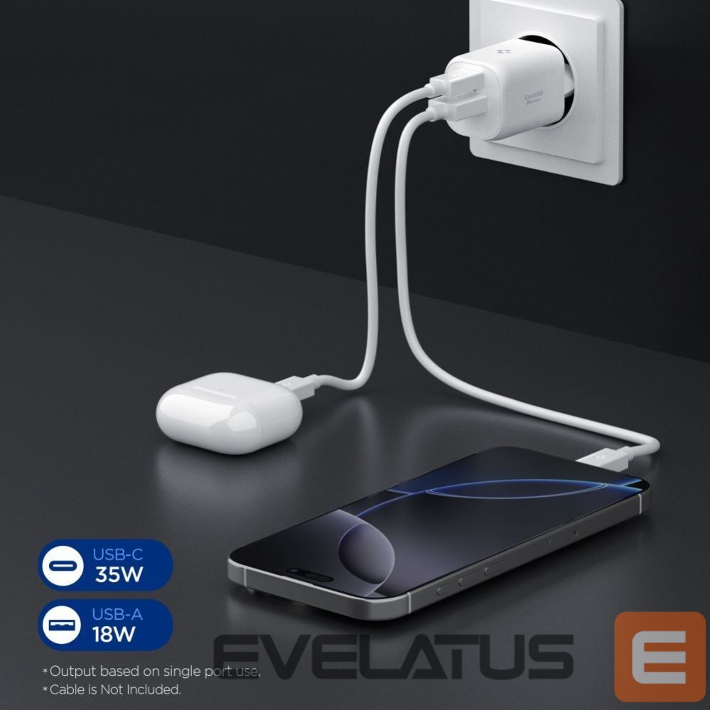 Other goods Spigen Spigen Essential EE352EU USB-C / USB-A 35W Wall Charger - White