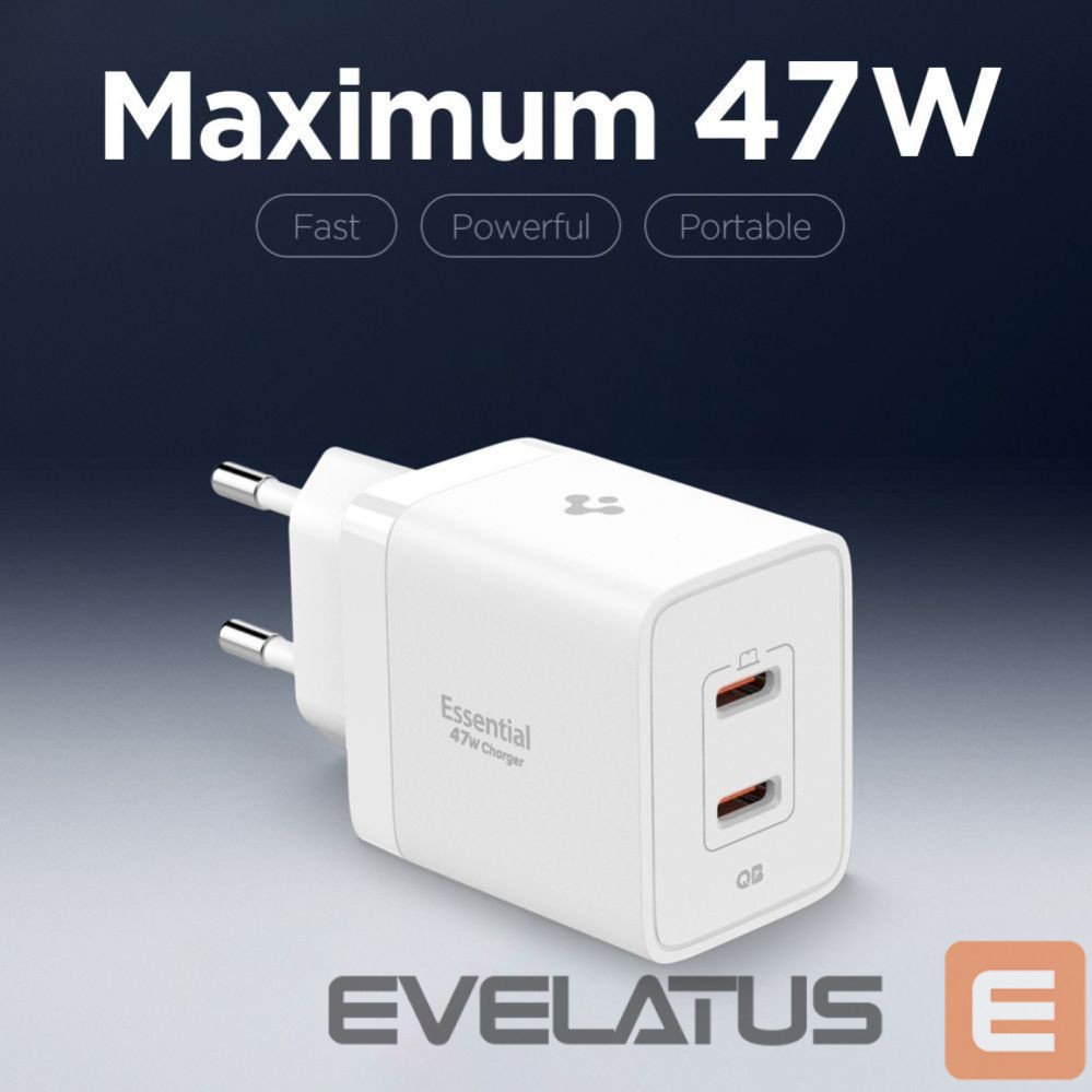 Other goods Spigen Spigen Essential EE472EU 2-port USC-C 47W wall charger - white
