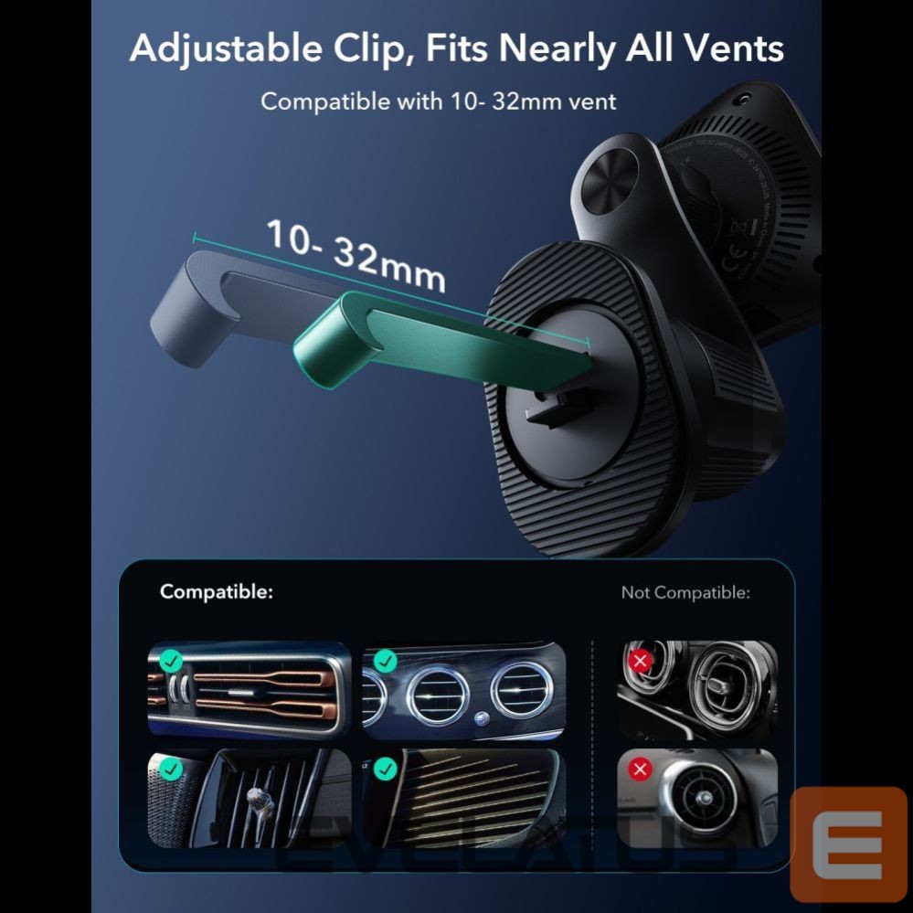 Other goods ESR ESR OmniLock Qi2.2 Magnetic MagSafe Car Air Vent Mount - Black