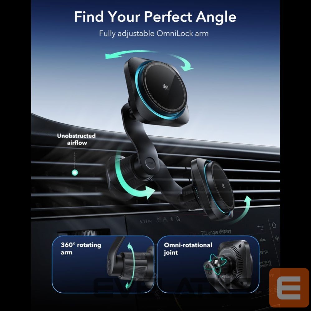 Other goods ESR ESR OmniLock Qi2.2 Magnetic MagSafe Car Air Vent Mount - Black