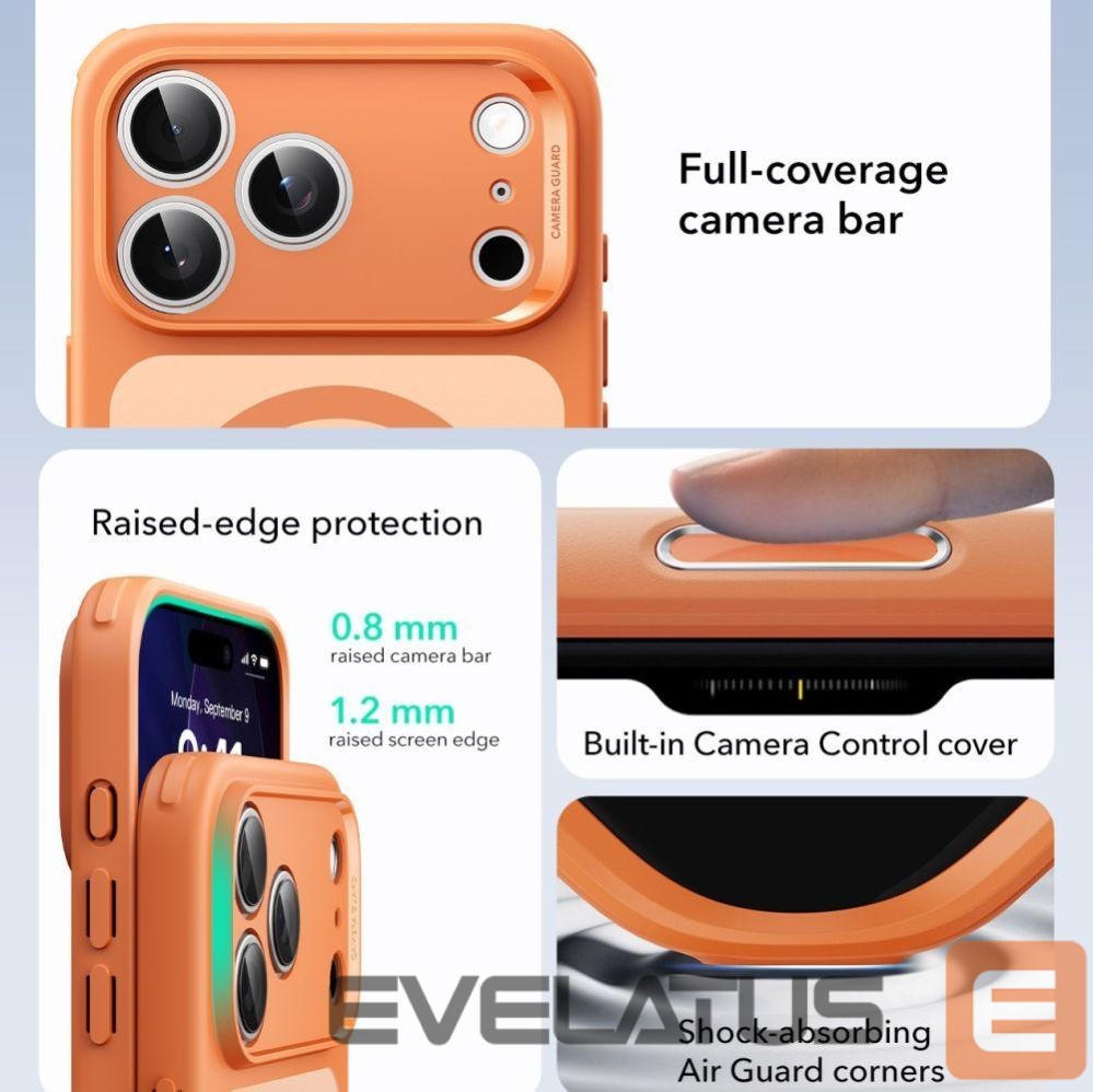 Other goods ESR ESR Classic Hybrid MagSafe Case for iPhone 17 Pro Max - Clear Orange