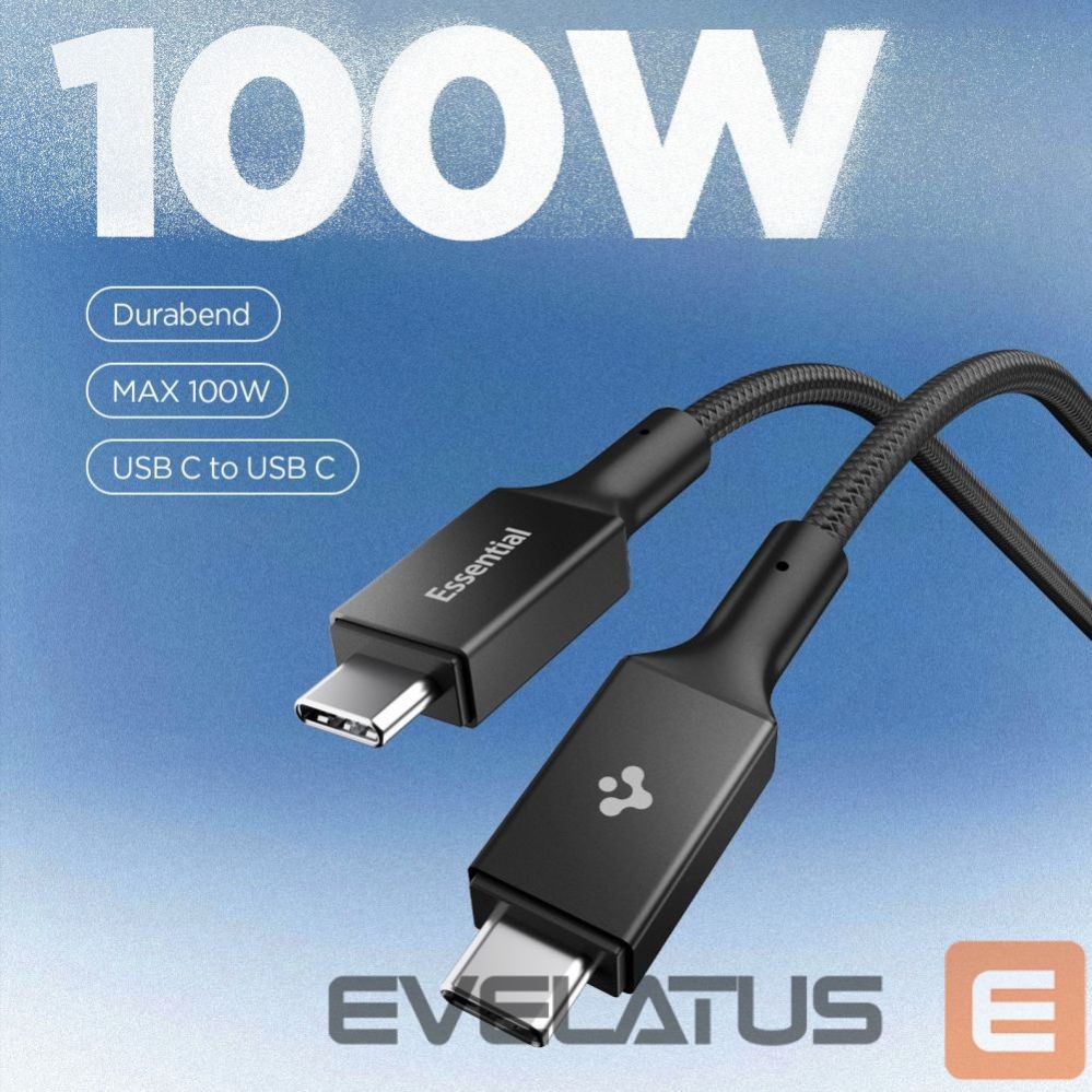 Other goods Spigen Spigen EB10010CC 100W 100 cm Cable - Black