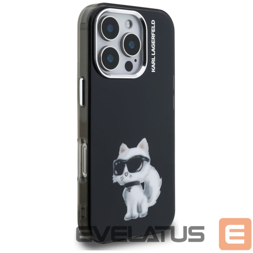Other goods Karl Lagerfeld Karl Lagerfeld IML Aquarelle Choupette & Logo Case for iPhone 16 Pro Max - Black