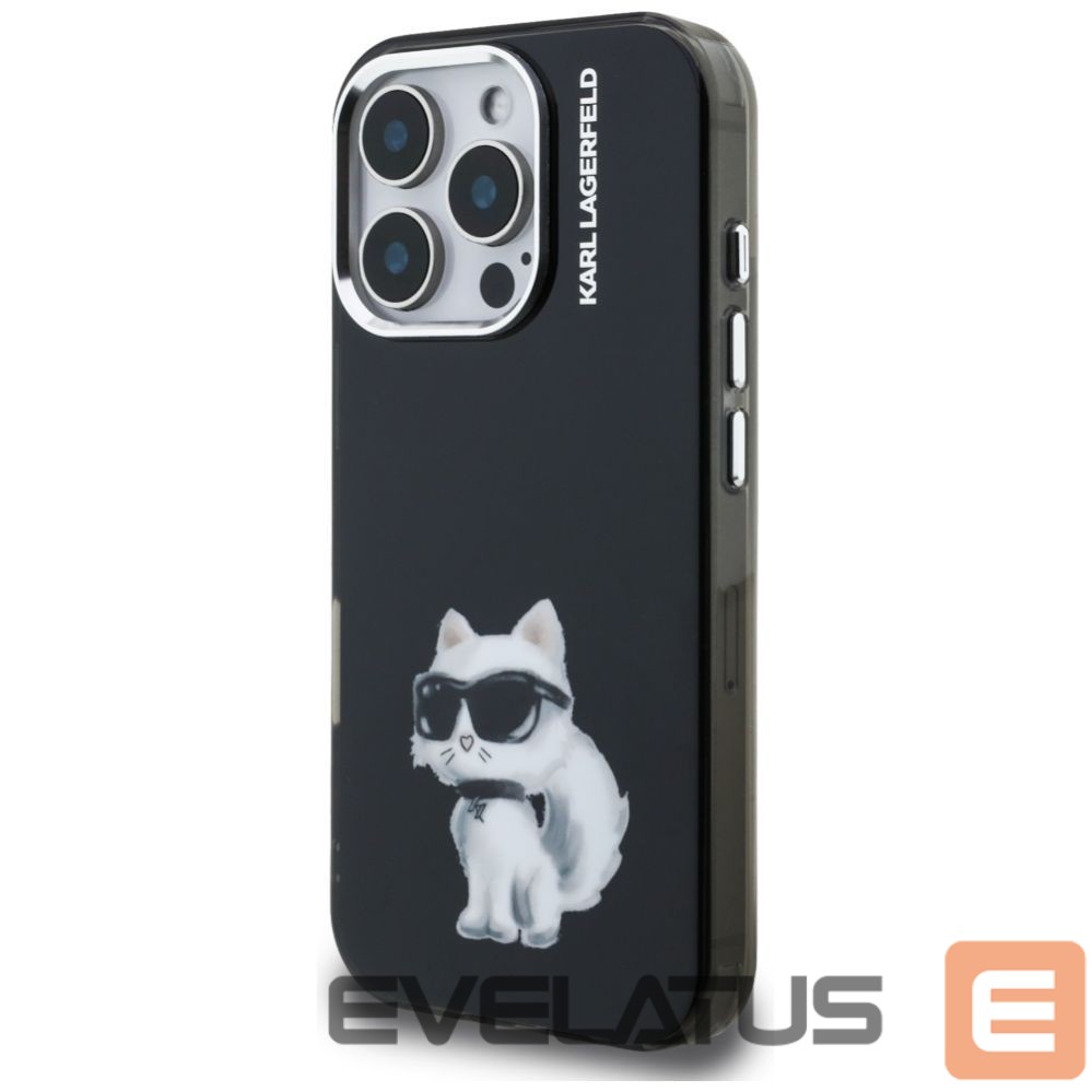 Other goods Karl Lagerfeld Karl Lagerfeld IML Aquarelle Choupette & Logo Case for iPhone 16 Pro Max - Black