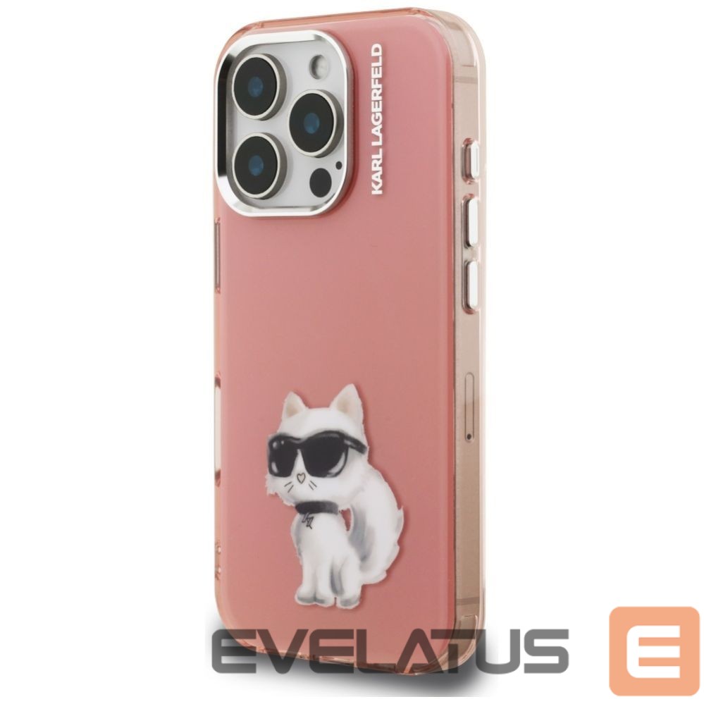 Other goods Karl Lagerfeld Karl Lagerfeld IML Aquarelle Choupette & Logo Case for iPhone 16 Pro Max - Pink