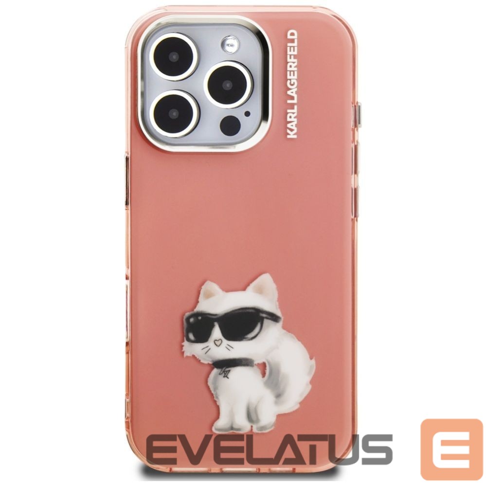 Other goods Karl Lagerfeld Karl Lagerfeld IML Aquarelle Choupette & Logo iPhone 16 Pro Case - Pink