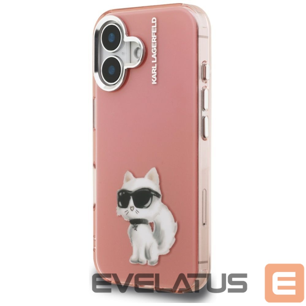 Other goods Karl Lagerfeld Karl Lagerfeld IML Aquarelle Choupette & Logo iPhone 16 Case - Pink