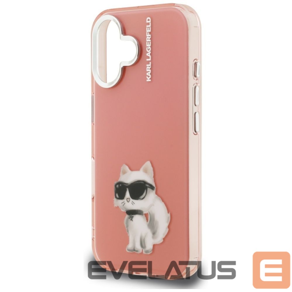 Other goods Karl Lagerfeld Karl Lagerfeld IML Aquarelle Choupette & Logo iPhone 16 Case - Pink