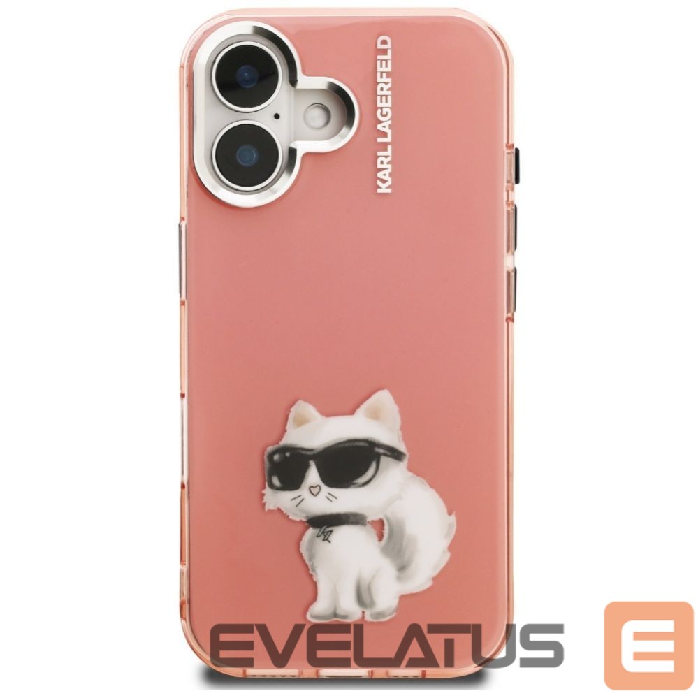 Other goods Karl Lagerfeld Karl Lagerfeld IML Aquarelle Choupette & Logo iPhone 16 Case - Pink