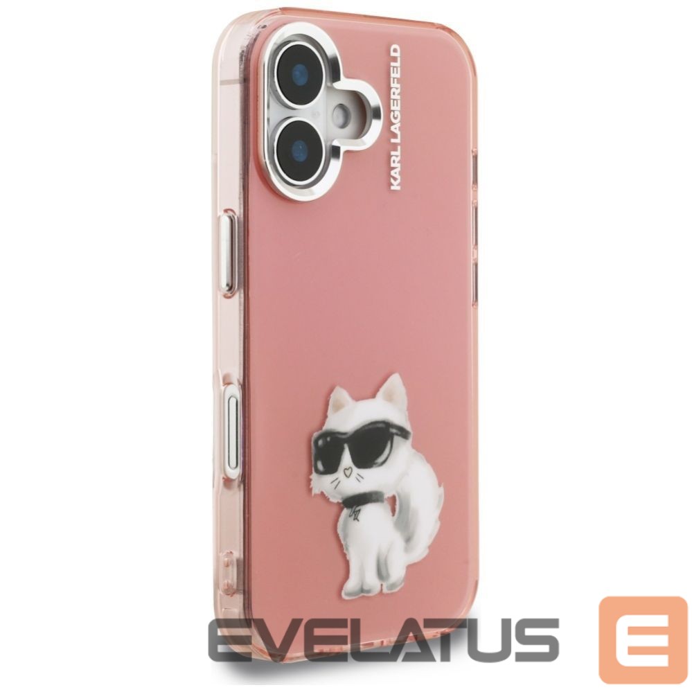 Other goods Karl Lagerfeld Karl Lagerfeld IML Aquarelle Choupette & Logo iPhone 16 Case - Pink