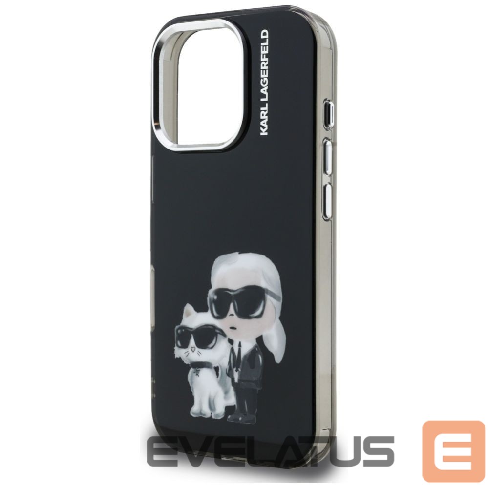 Other goods Karl Lagerfeld Karl Lagerfeld IML Aquarelle Karl & Choupette & Logo Case for iPhone 16 Pro Max - Black