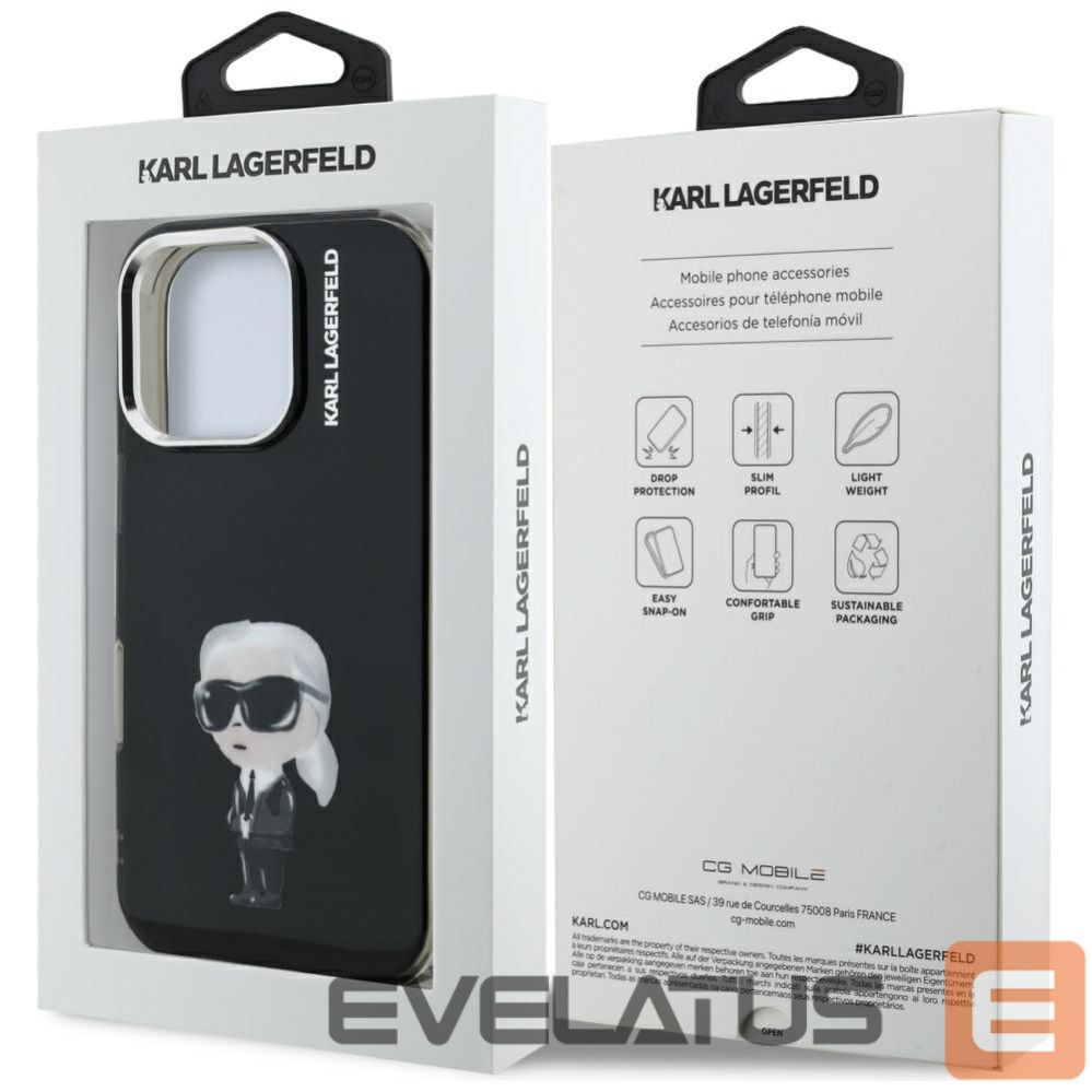 Other goods Karl Lagerfeld Karl Lagerfeld IML Aquarelle Karl & Logo MagSafe Case for iPhone 16 Pro - Black