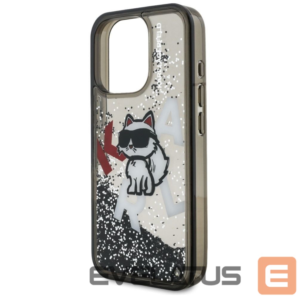 Other goods Karl Lagerfeld Karl Lagerfeld Liquid Glitter Choupette Logo Case for iPhone 16 Pro Max - Black