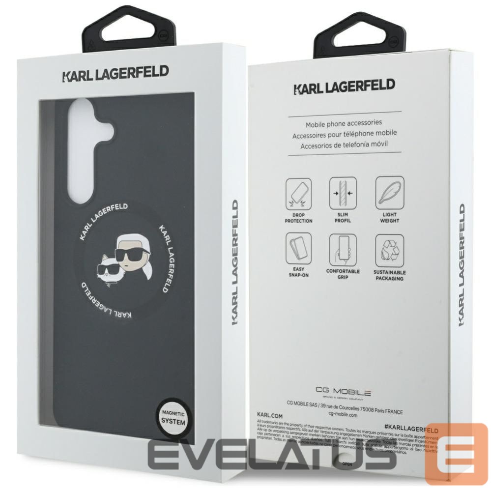 Other goods Karl Lagerfeld Karl Lagerfeld Silicone Karl & Choupette Heads MagSafe Case for Samsung Galaxy S25 FE - Black