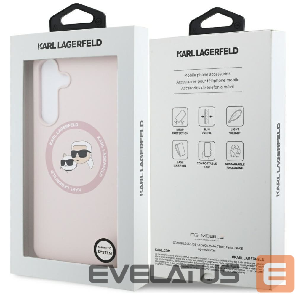 Other goods Karl Lagerfeld Karl Lagerfeld Silicone Karl & Choupette Heads MagSafe Case for Samsung Galaxy S25 FE - Pink