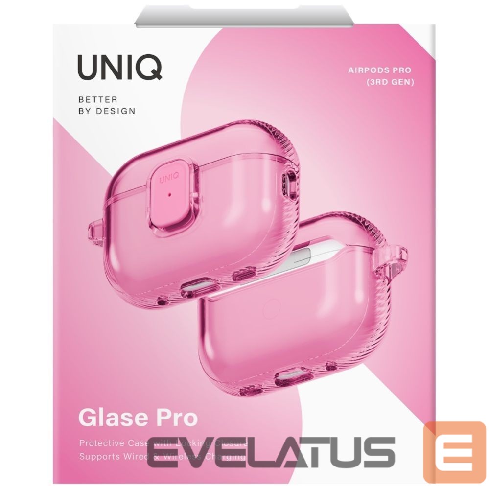 Other goods UNIQ Uniq Glase Pro Case for AirPods Pro 3 Lock Case - Transparent Pink