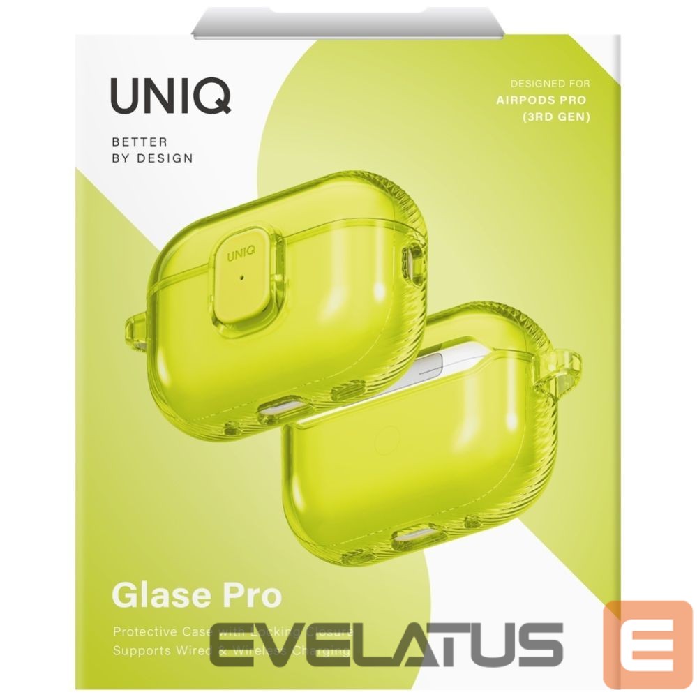 Other goods UNIQ Uniq Glase Pro Case for AirPods Pro 3 Lock Case - Transparent Yellow