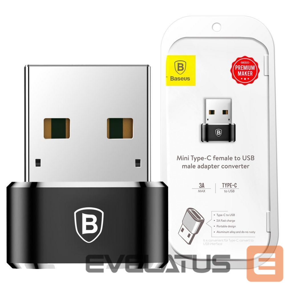 Cable Baseus Baseus Mini USB-C to USB-A adapter - black