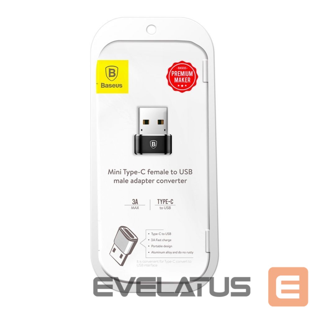 Cable Baseus Baseus Mini USB-C to USB-A adapter - black